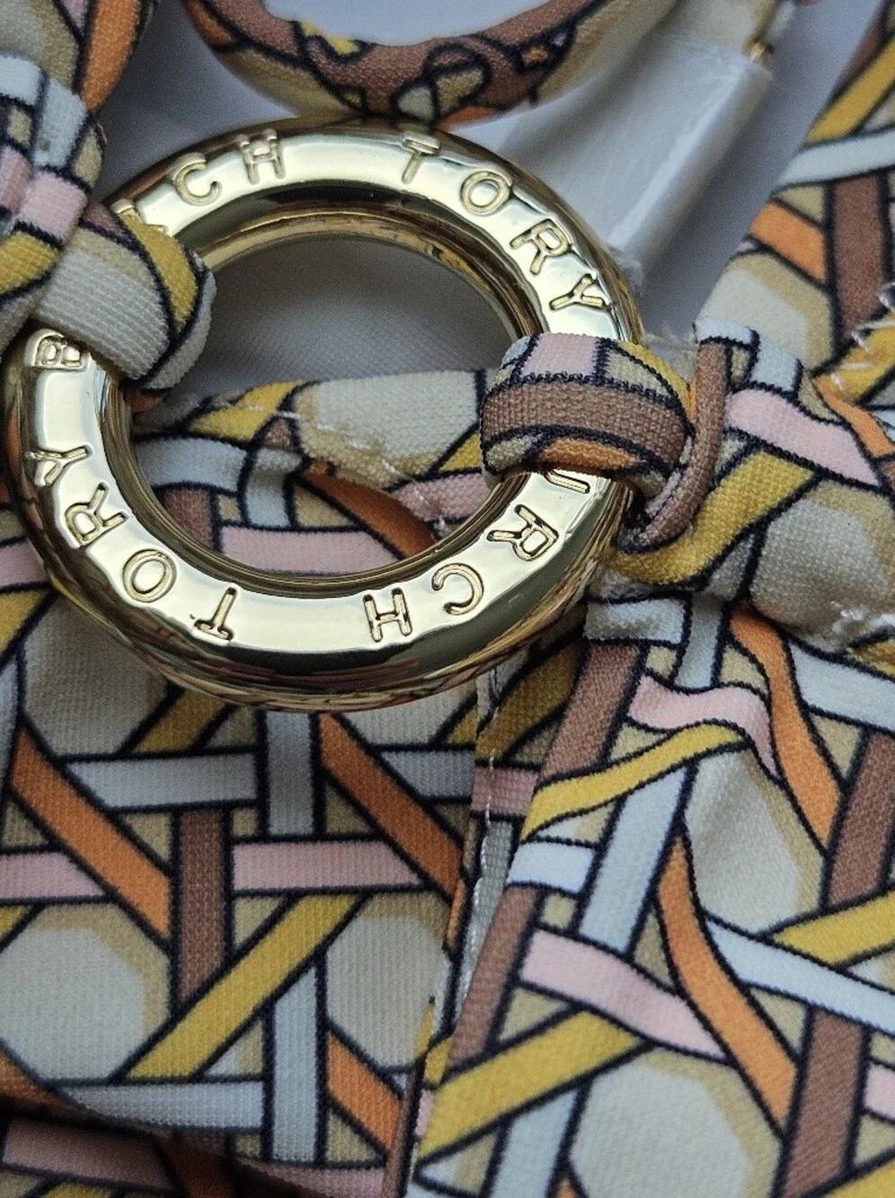 Tory Burch Logo Printed Ring One-Piece Swimsuit